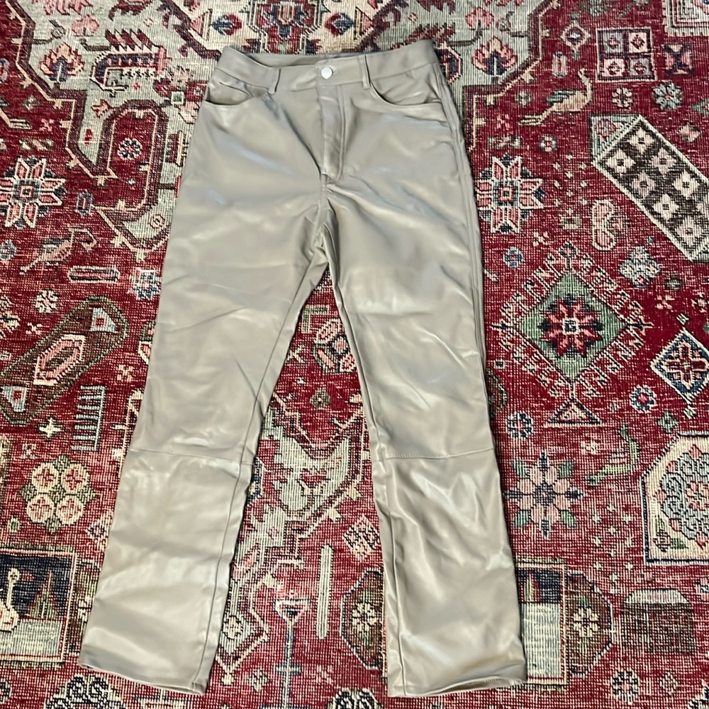 H&M faux leather 5-pocket pants